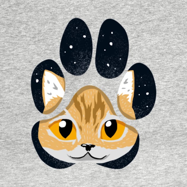 Cat paw in most retror galaxy by dixontee